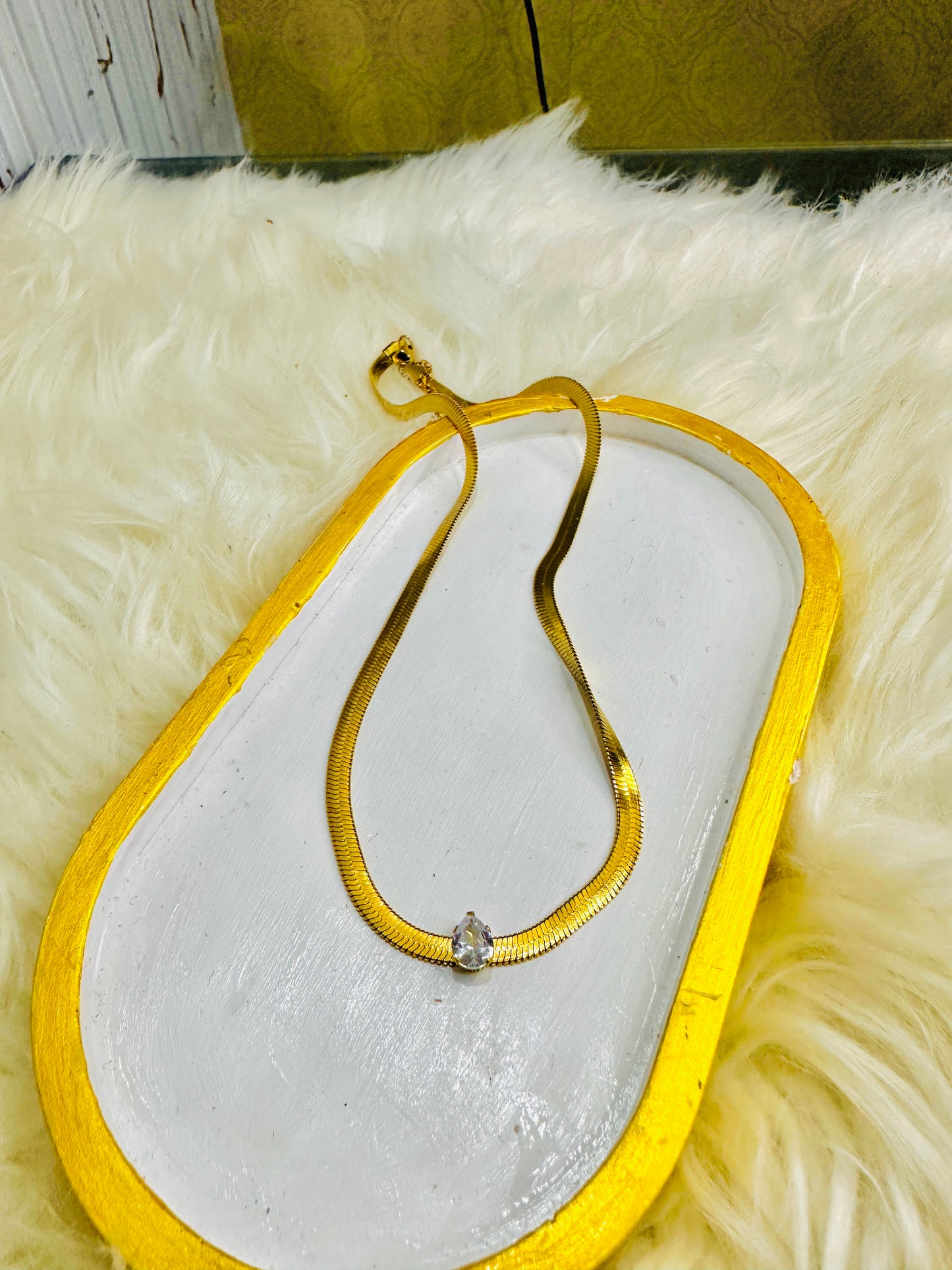 Drop stone|snake chain
