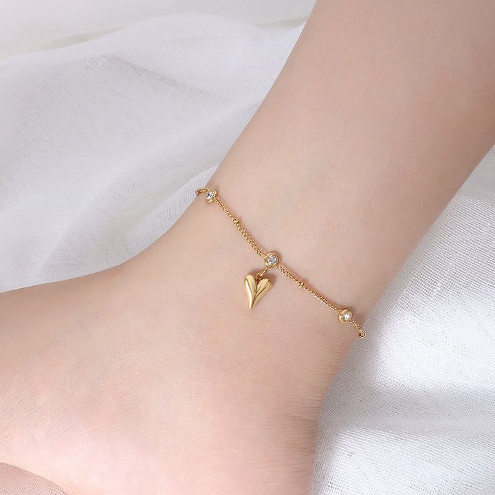Hanging Heart Anklet | Sweet & Stylish Charm