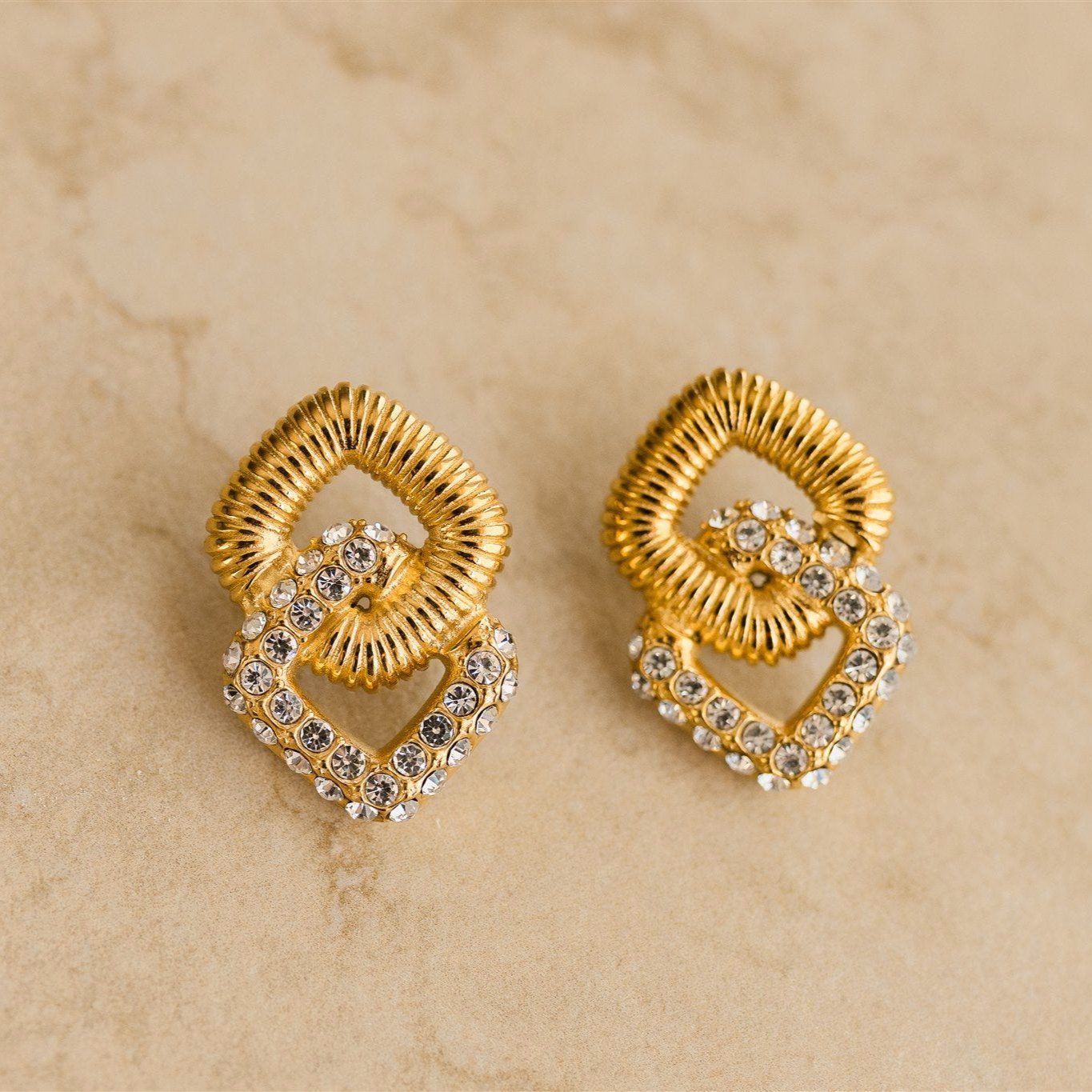 Vintage Quilt Square Earrings | Timeless Artistic Design