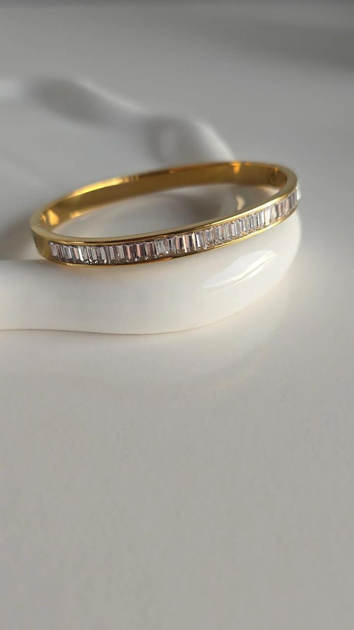 Crystal Channel Cuff | Elegant Sparkle in Every Move