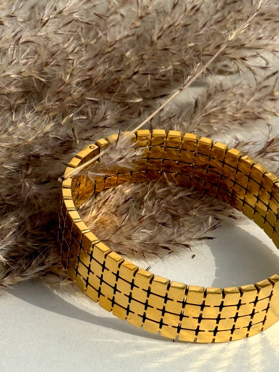 Liquid Gold Mesh Cuff | Bold Sophistication Redefined