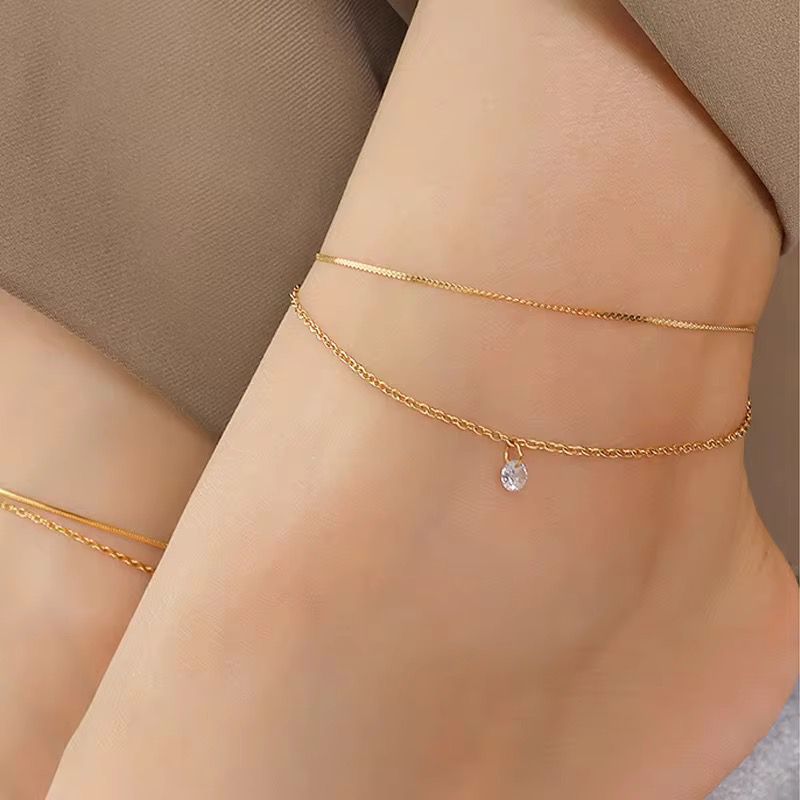 Double-Layer Fine Chain Bracelets/Anklet | Minimal Elegance