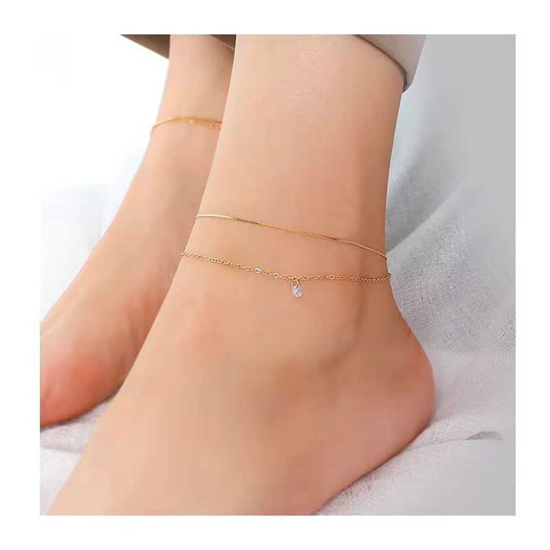 Double-Layer Fine Chain Bracelets/Anklet | Minimal Elegance