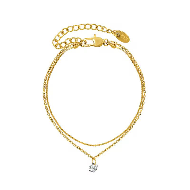 Double-Layer Fine Chain Bracelets/Anklet | Minimal Elegance