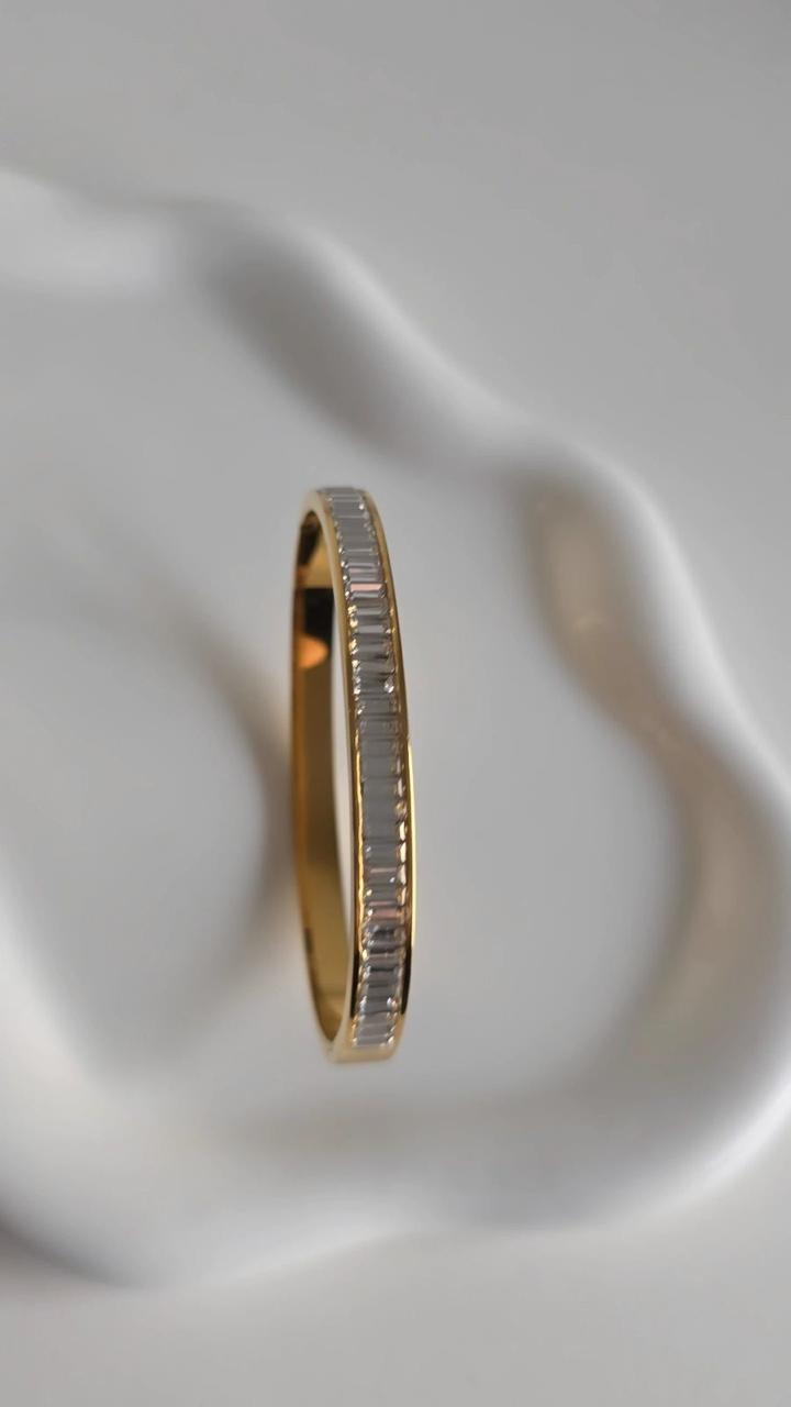 Crystal Channel Cuff | Elegant Sparkle in Every Move