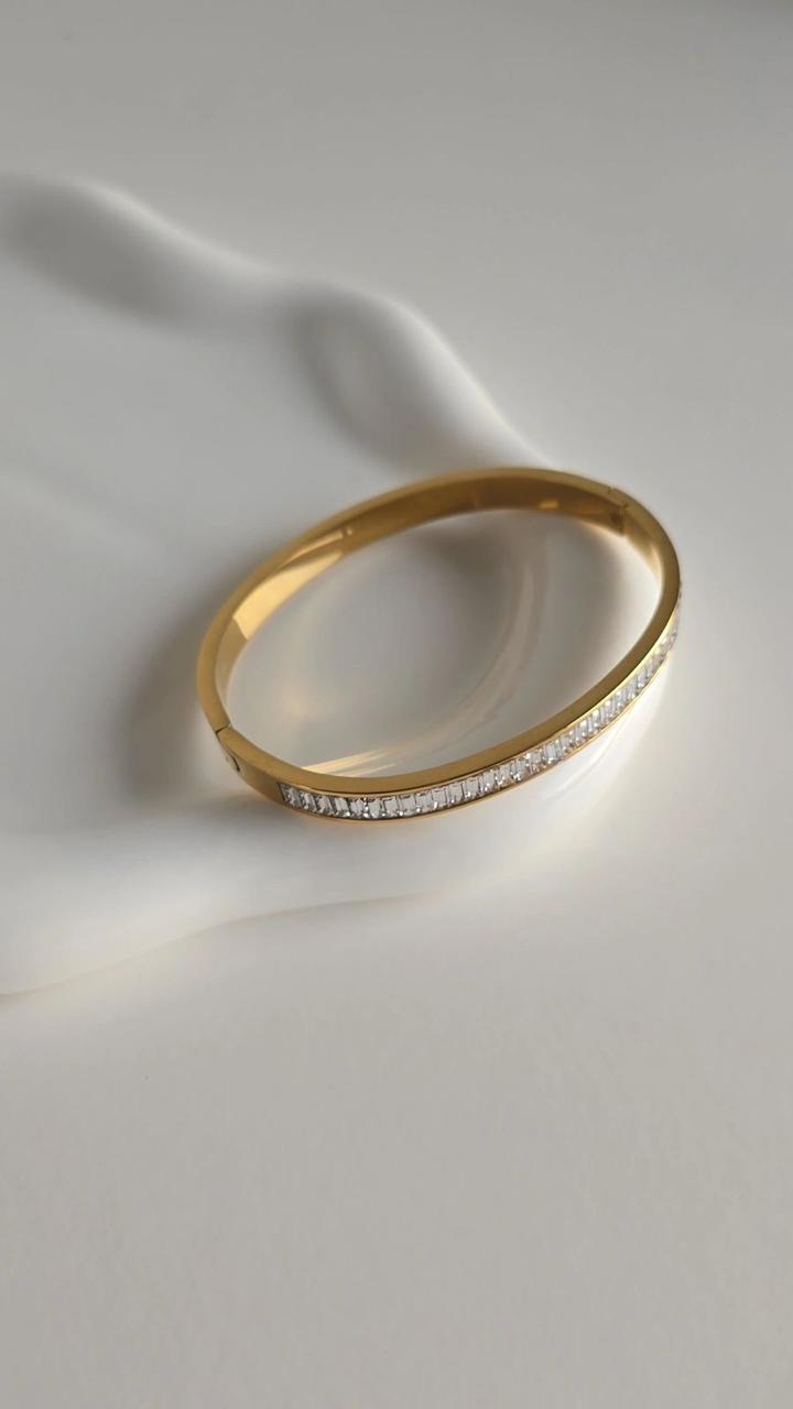 Crystal Channel Cuff | Elegant Sparkle in Every Move