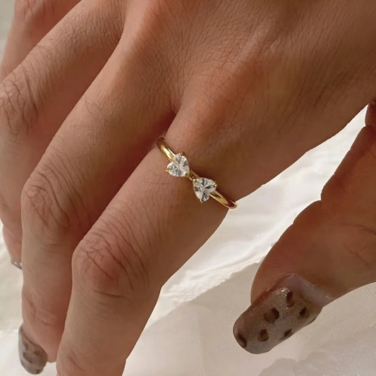 Studed bow ring|cutest