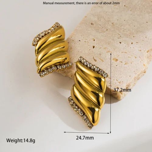 Gold Plated Wave Earrings | Elegant Flow of Style