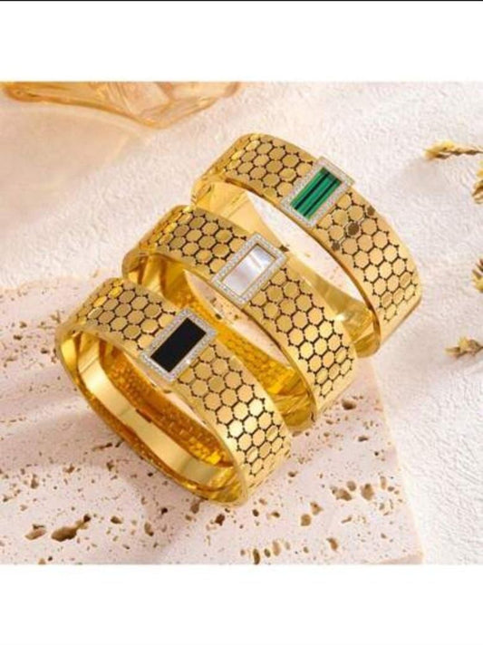 Geometric Honeycomb Cuff | Bold Modern Style
