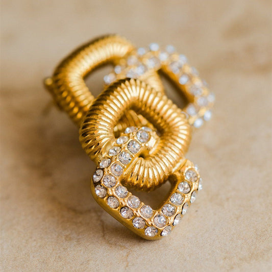 Vintage Quilt Square Earrings | Timeless Artistic Design