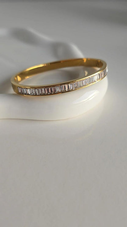 Crystal Channel Cuff | Elegant Sparkle in Every Move