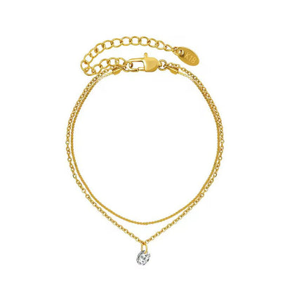 Double-Layer Fine Chain Bracelets/Anklet | Minimal Elegance