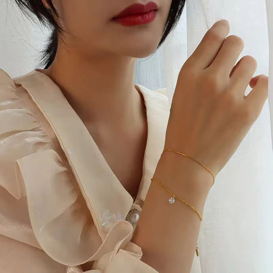 Double-Layer Fine Chain Bracelets/Anklet | Minimal Elegance