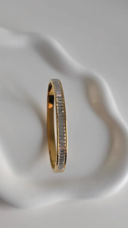 Crystal Channel Cuff | Elegant Sparkle in Every Move