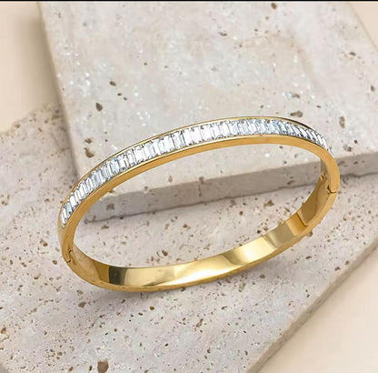 Crystal Channel Cuff | Elegant Sparkle in Every Move