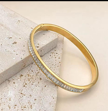 Crystal Channel Cuff | Elegant Sparkle in Every Move