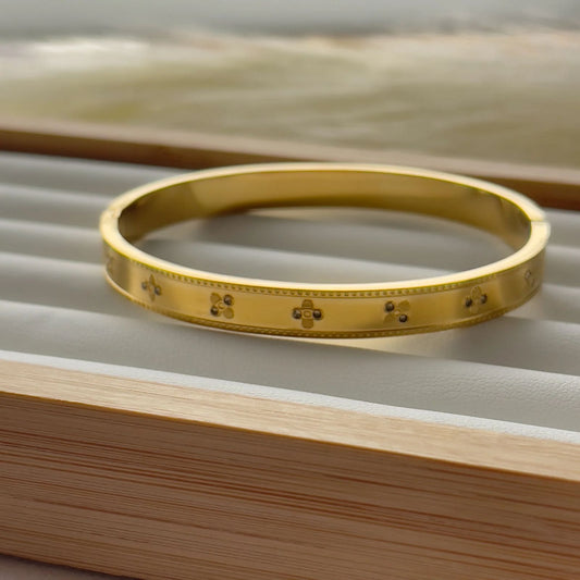 Gilded Petal Cuff | Floral-Inspired Elegance
