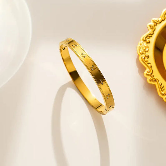 Gilded Petal Cuff | Floral-Inspired Elegance